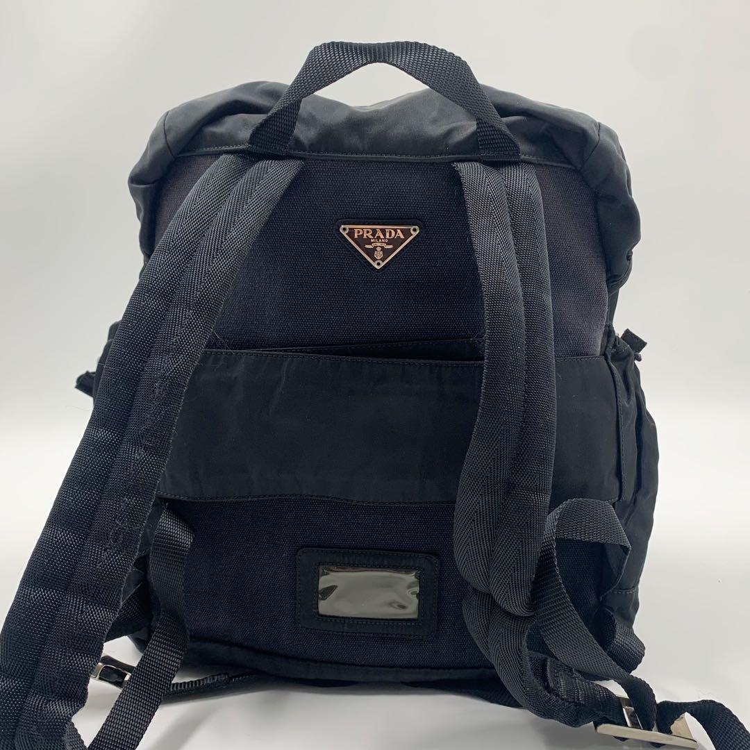 【✨極美品✨】プラダ バックパック 三角ロゴ ボディバッグ ブラック V318
