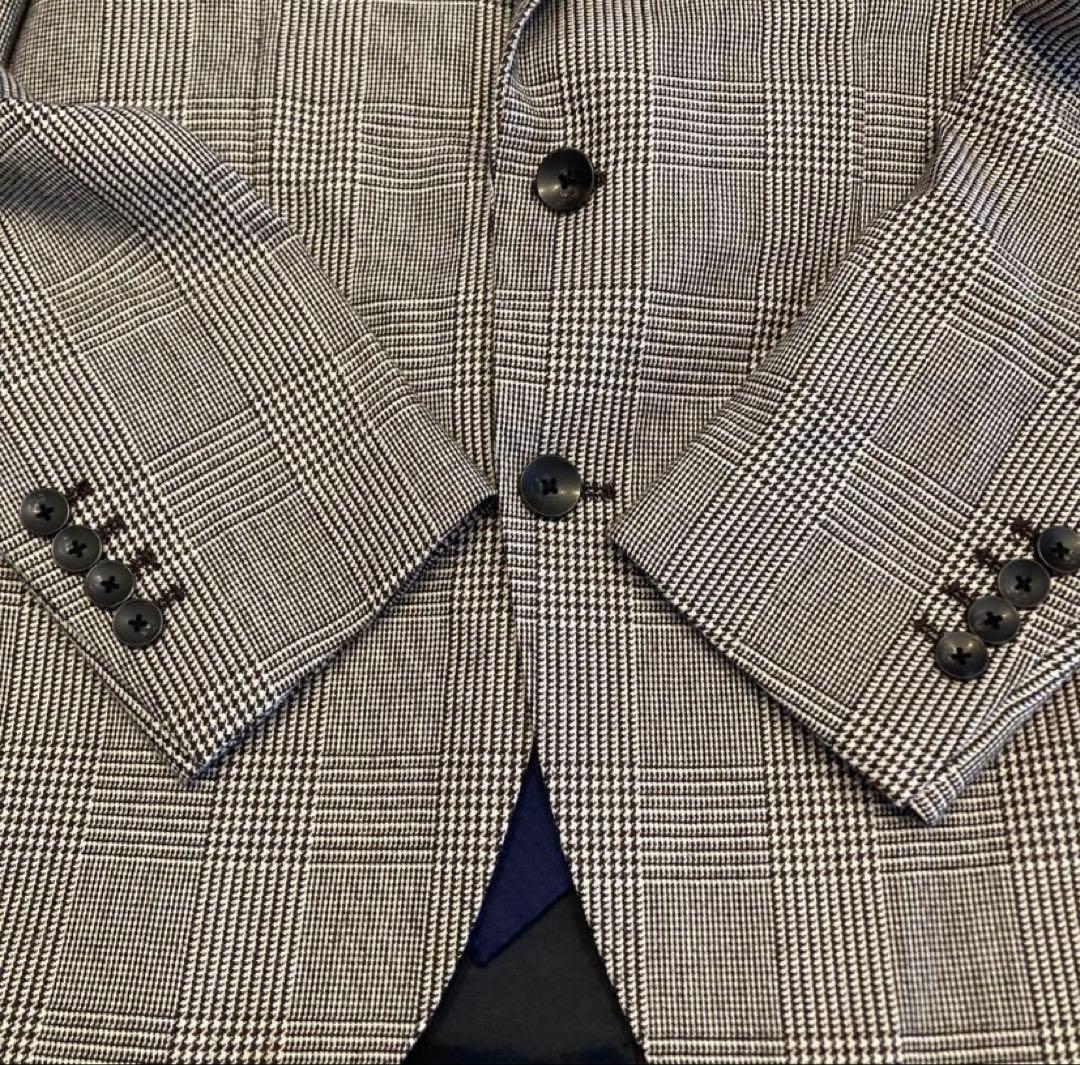 スーツセレクト/スーツ/グレンチェック/ウエストアジャスター/チェンジポケット