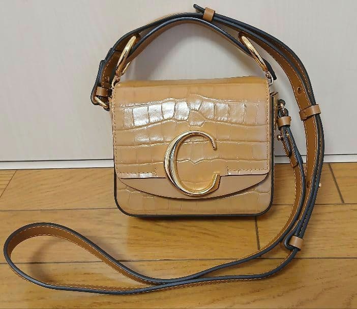 Chloe クロエ C 2WAY ミニレザーショルダーバッグ