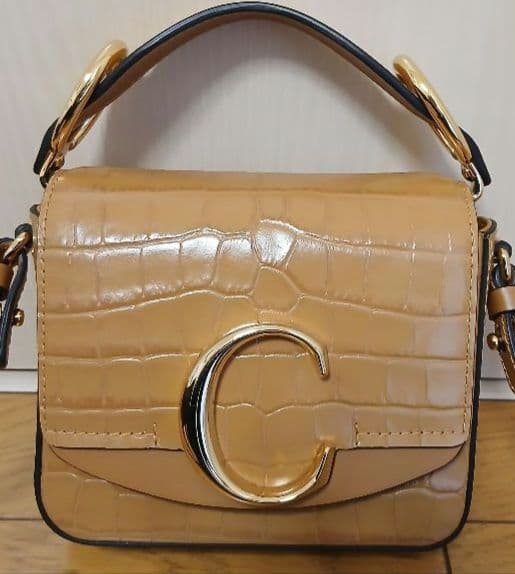 Chloe クロエ C 2WAY ミニレザーショルダーバッグ