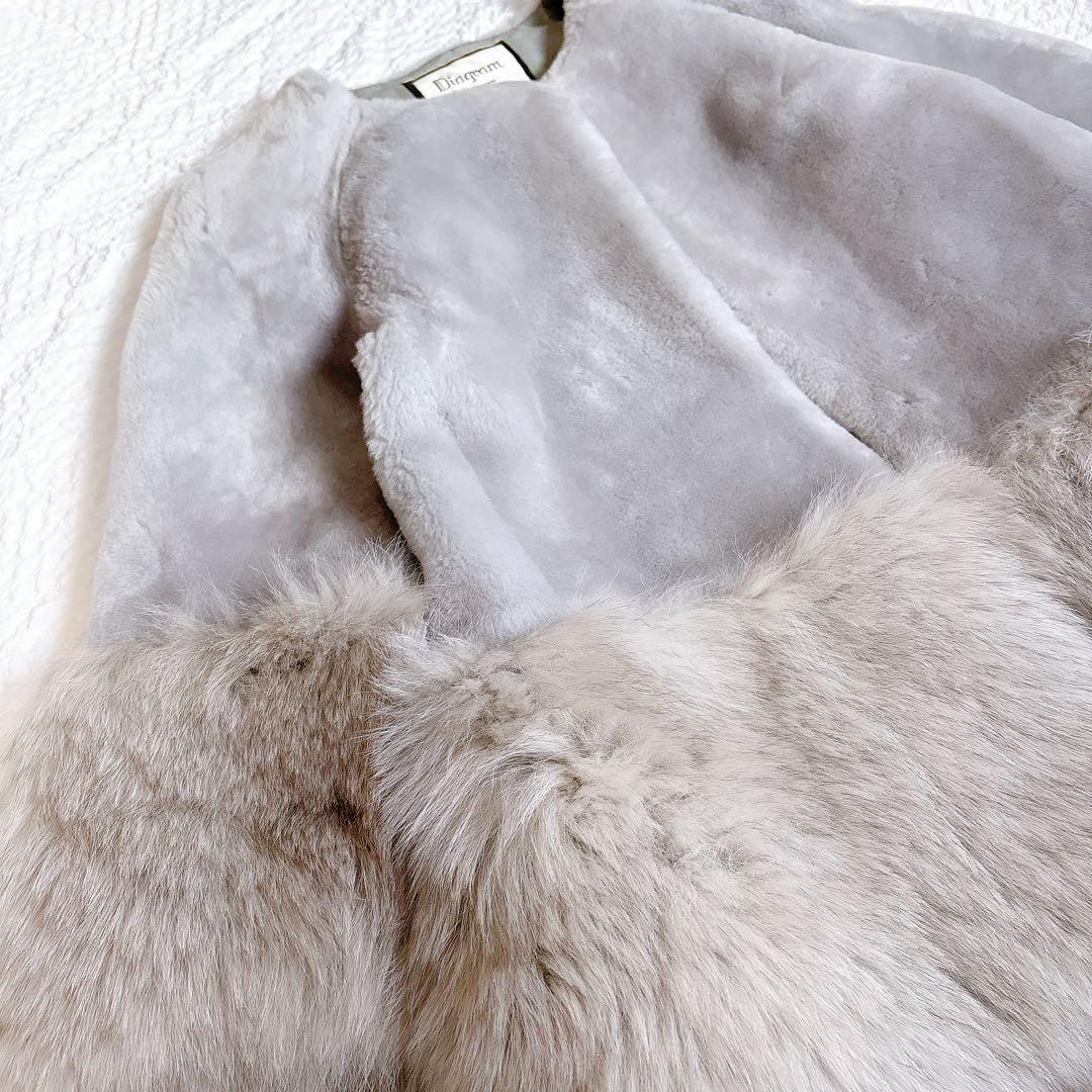 まき様✨人気完売品✨ダイアグラム　ムートンFOXファー　コート　ジャケット