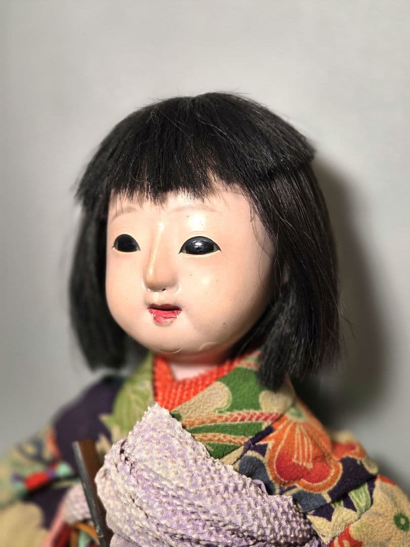 古い市松人形 　女の子　松月作