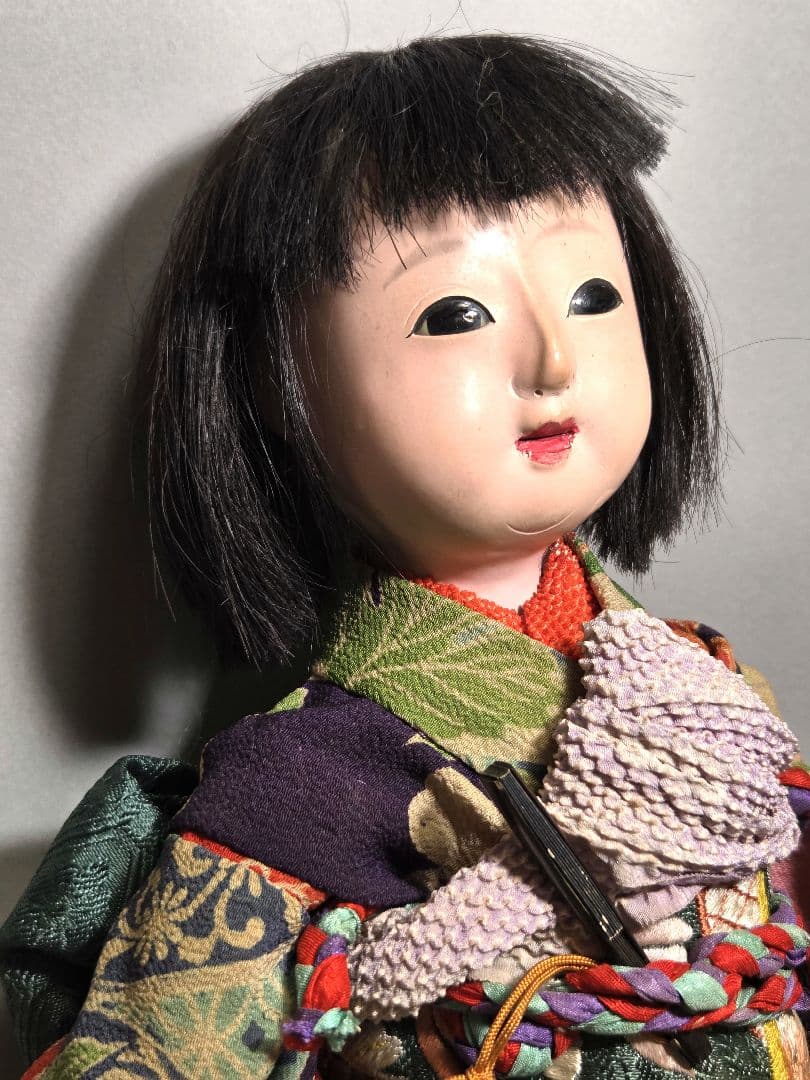 古い市松人形 　女の子　松月作