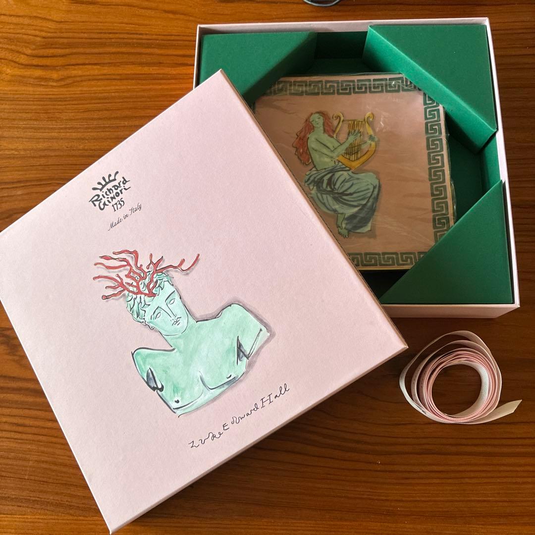 年末のみ特価　リチャード ジノリ ネプチューンの旅　スクエア皿　22cm 箱付