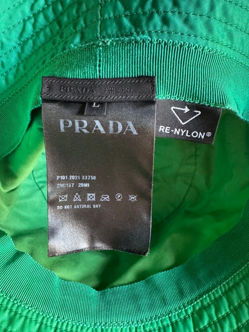 PRADA グリーン バケットハット