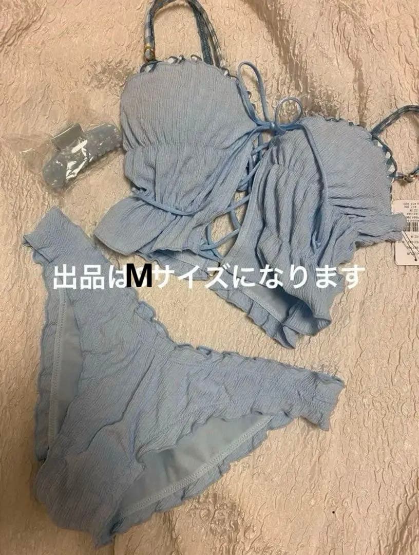 今季完売Ravijour CORSETビキニセット ブルー青Mサイズノベルティ付