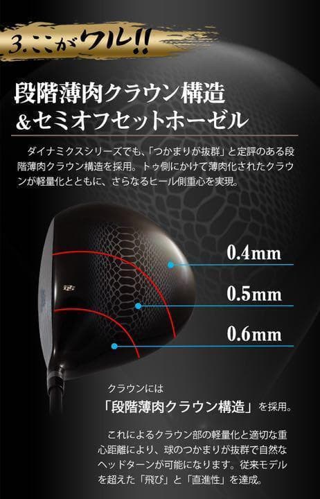 唯一無二の個性! ドラコン飛匠仕様 ドクロ輝く超高反発の飛び ダイナゴルフ 悪童