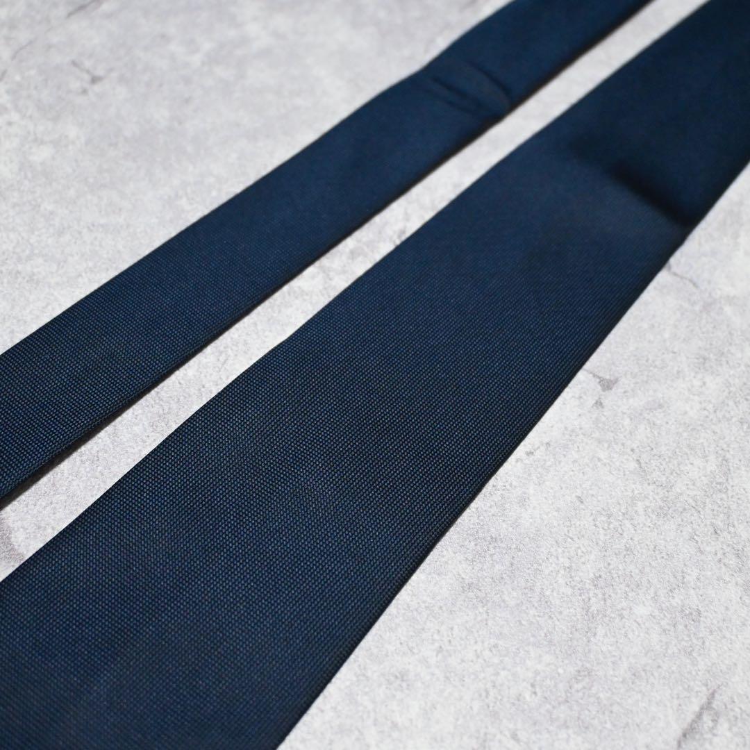 【極美品】FENDI フェンディ ソリッド ダークネイビー ネクタイ