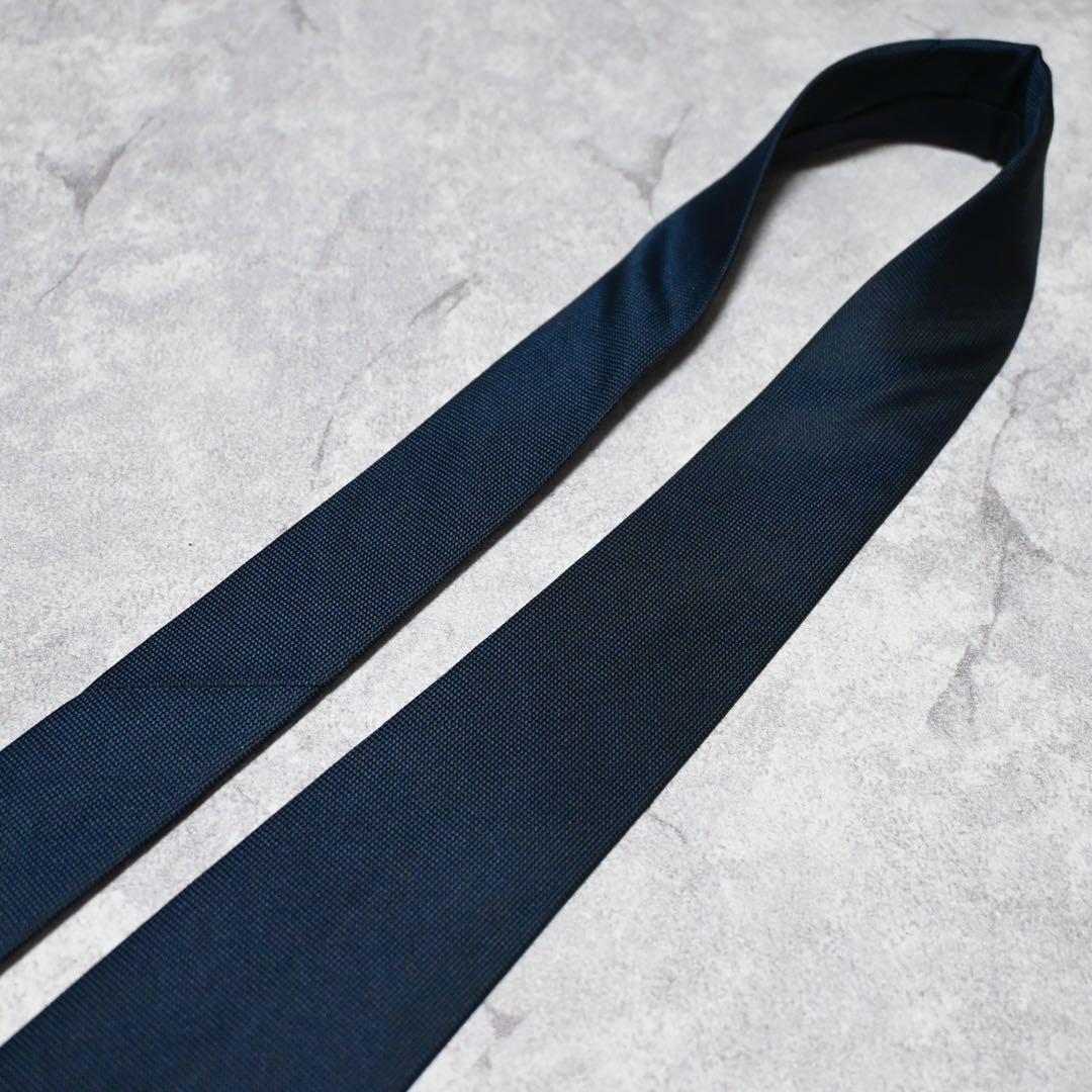 【極美品】FENDI フェンディ ソリッド ダークネイビー ネクタイ