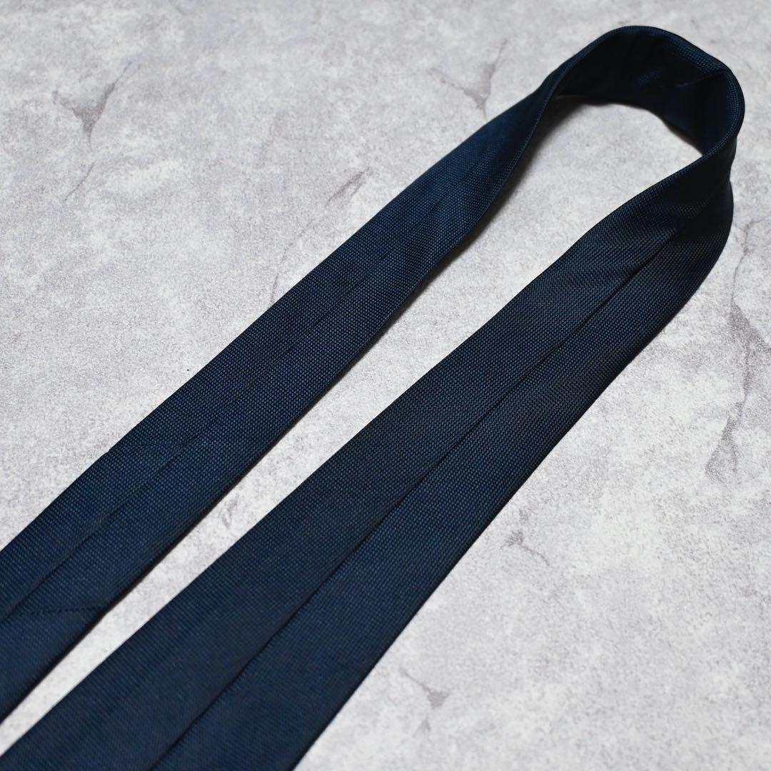【極美品】FENDI フェンディ ソリッド ダークネイビー ネクタイ