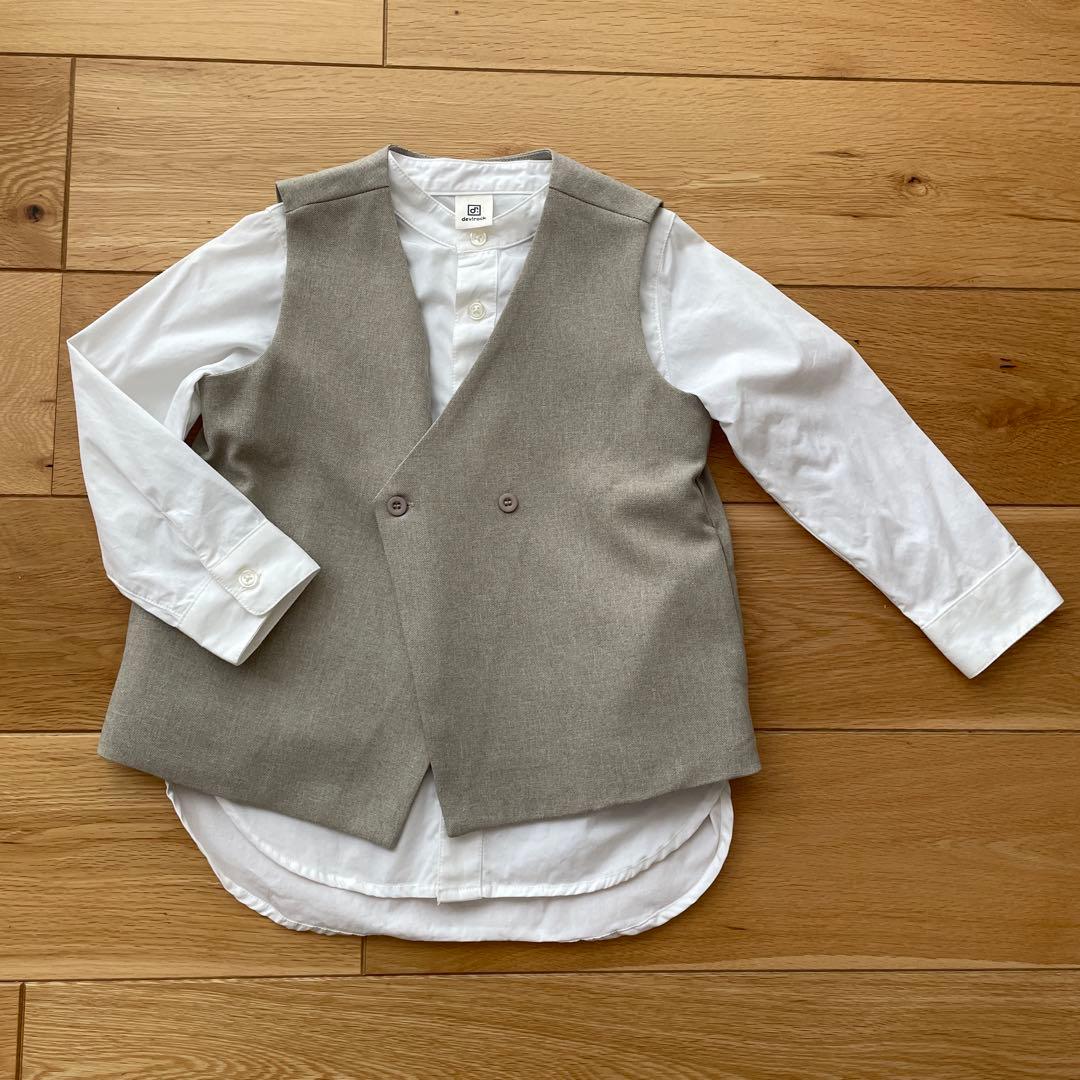 riziere 110cm 5点セット フォーマルスーツ ベージュ 男の子