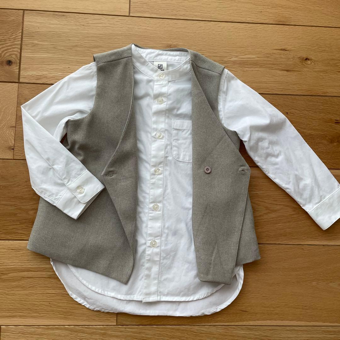 riziere 110cm 5点セット フォーマルスーツ ベージュ 男の子