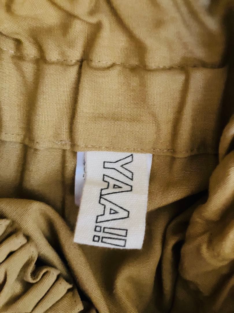 YAA！ マスタードイエローサルエルパンツ ウエストゴム