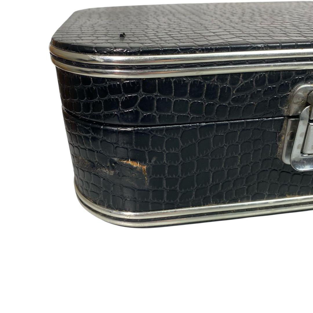 【美品】沖縄三線 三味線 人工革 合皮 ヘビ柄　ハードケース付 民族楽器 弦楽器