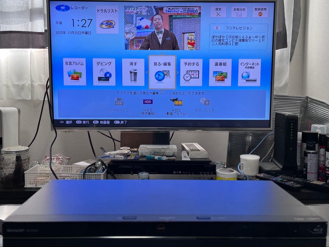 4K 2TB 3番組録画 シャープ　ブルーレイレコーダー　BD-NT2000