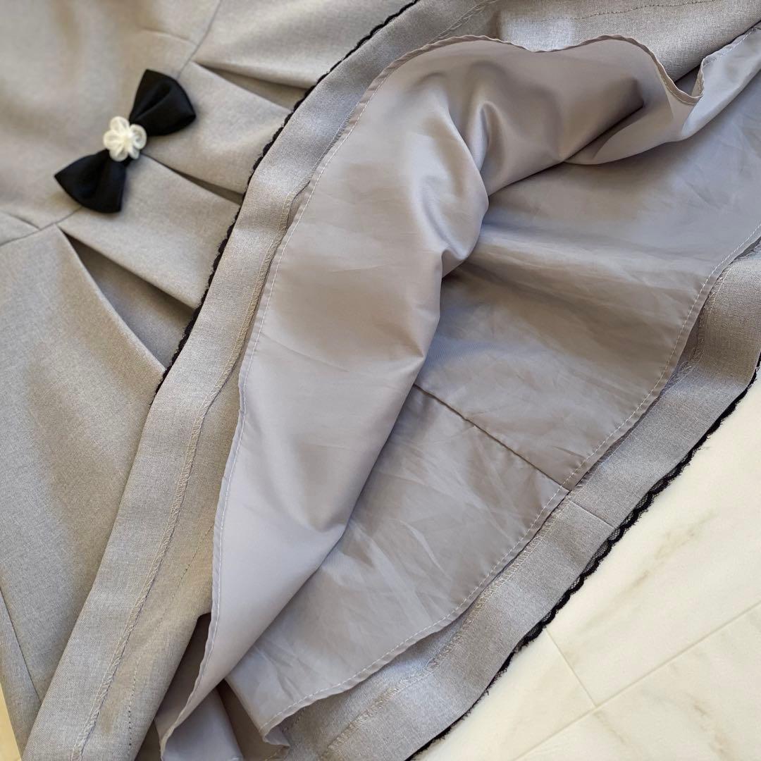 清楚系ブラック×グレー＊120 入学 卒園 発表会 結婚式に⋈女の子 フォーマル