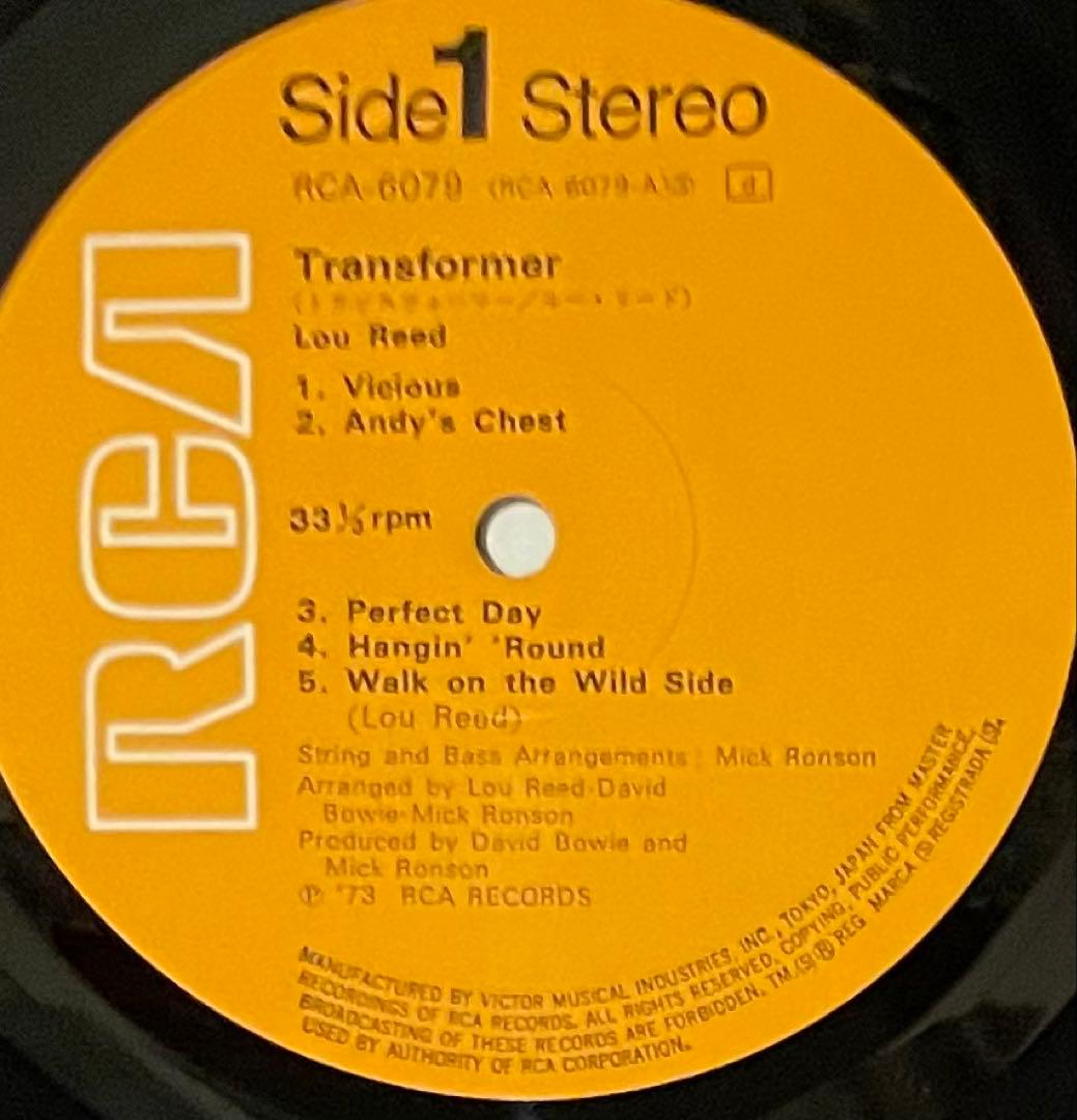 希少レア　国内初盤レコード ルー・リード　トランスフォーマー