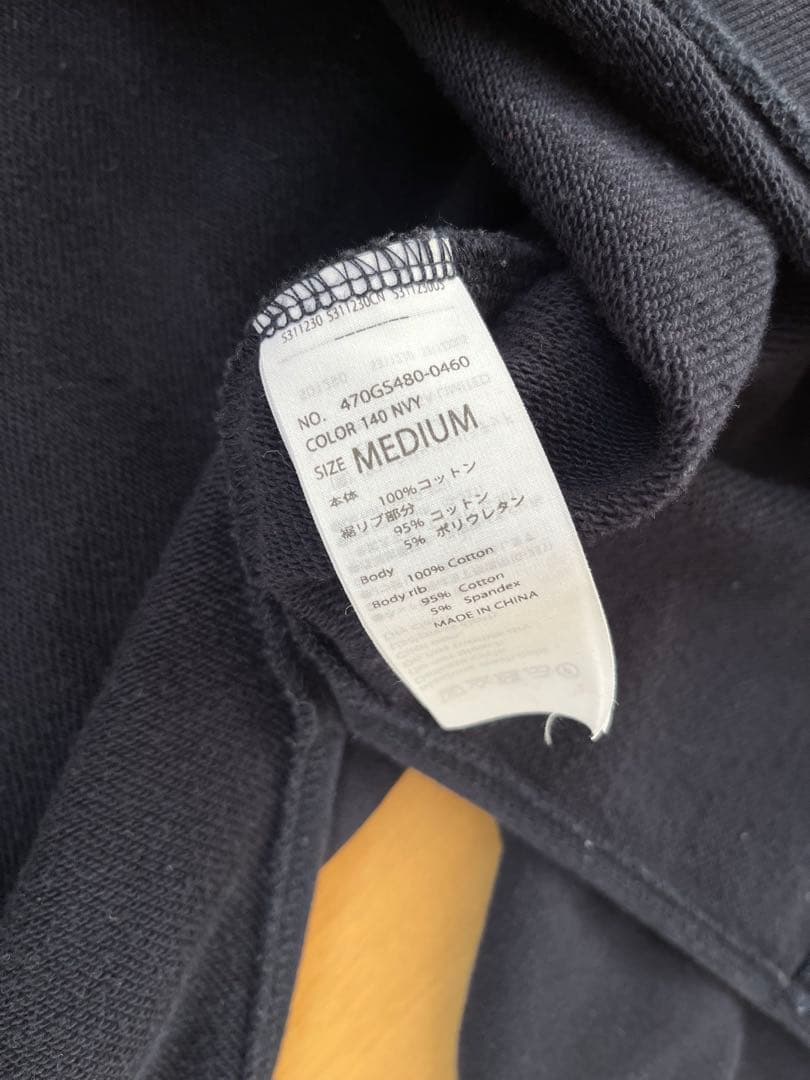 nagonstans レイヤードネックプルオーバー M ネイビー／オレンジ