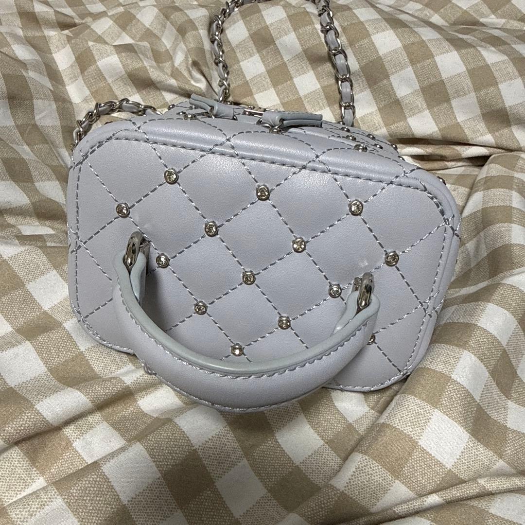 ダーリッチ キルティングビジュースクエアミニバッグ