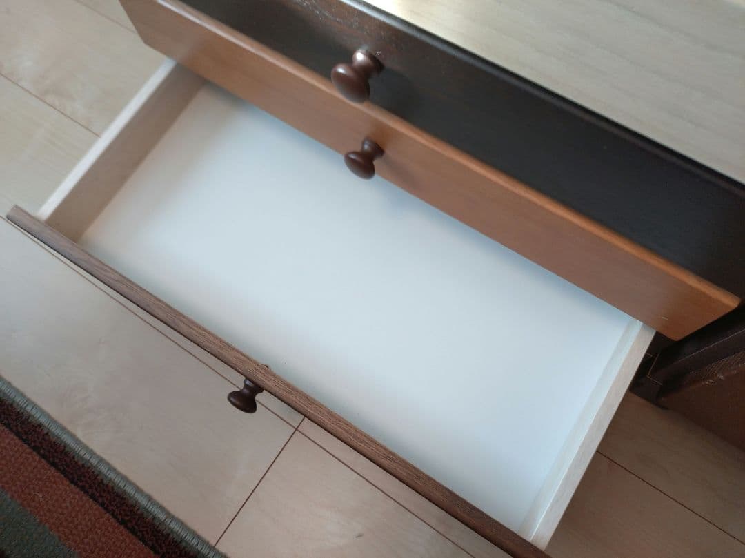 【専用出品】ニトリ　8段木目調ローチェスト（ダークブラウン）