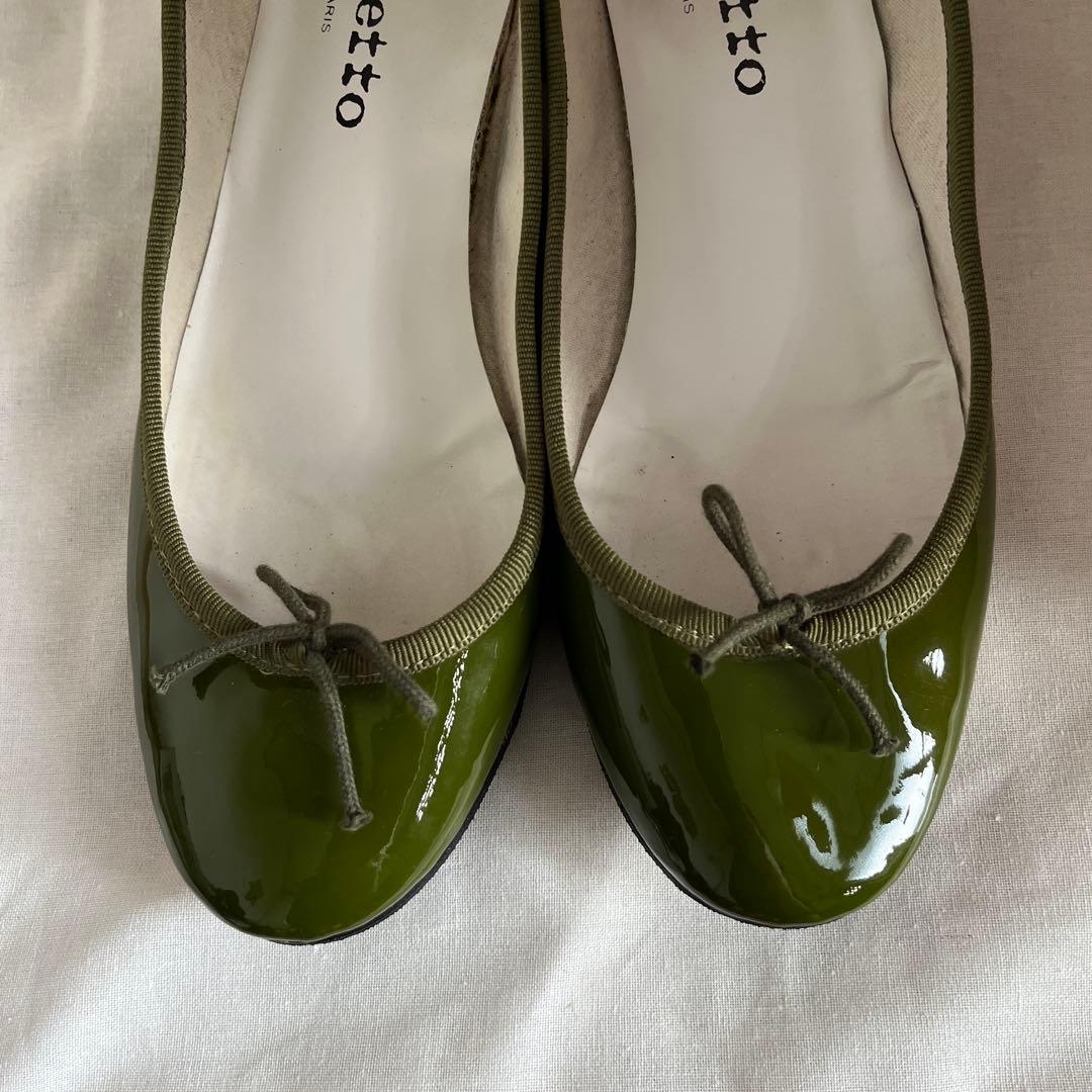 レペット/バレリーナ/グリーン/カーキ/39