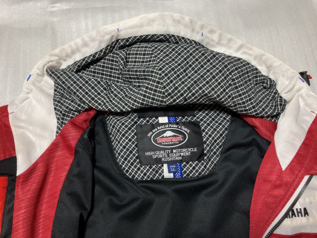 KUSHITANI バイクジャケット 赤/白 LL
