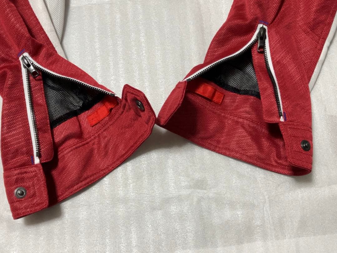 KUSHITANI バイクジャケット 赤/白 LL