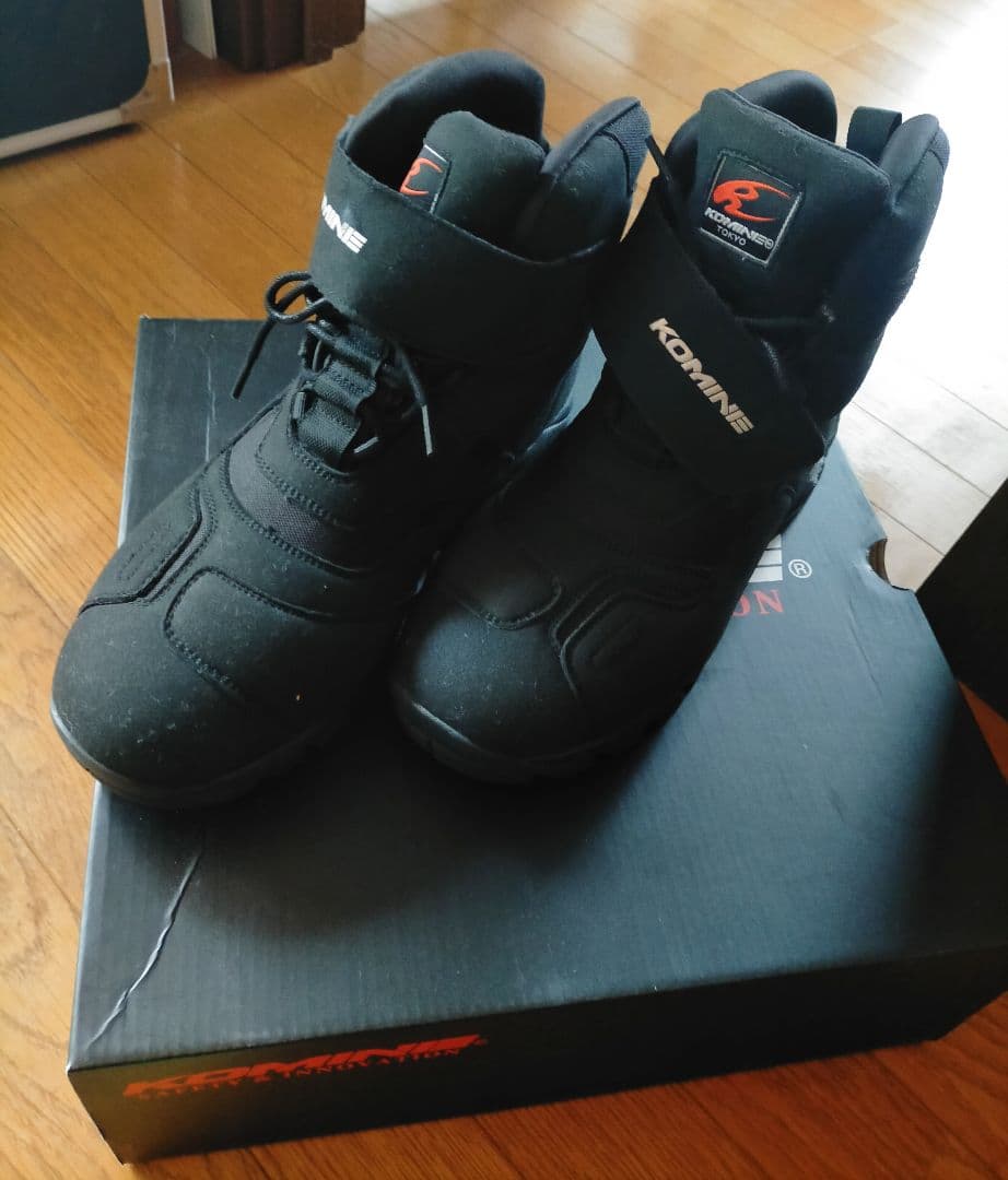 KOMINE バイク用ブーツ 防水 ブラック