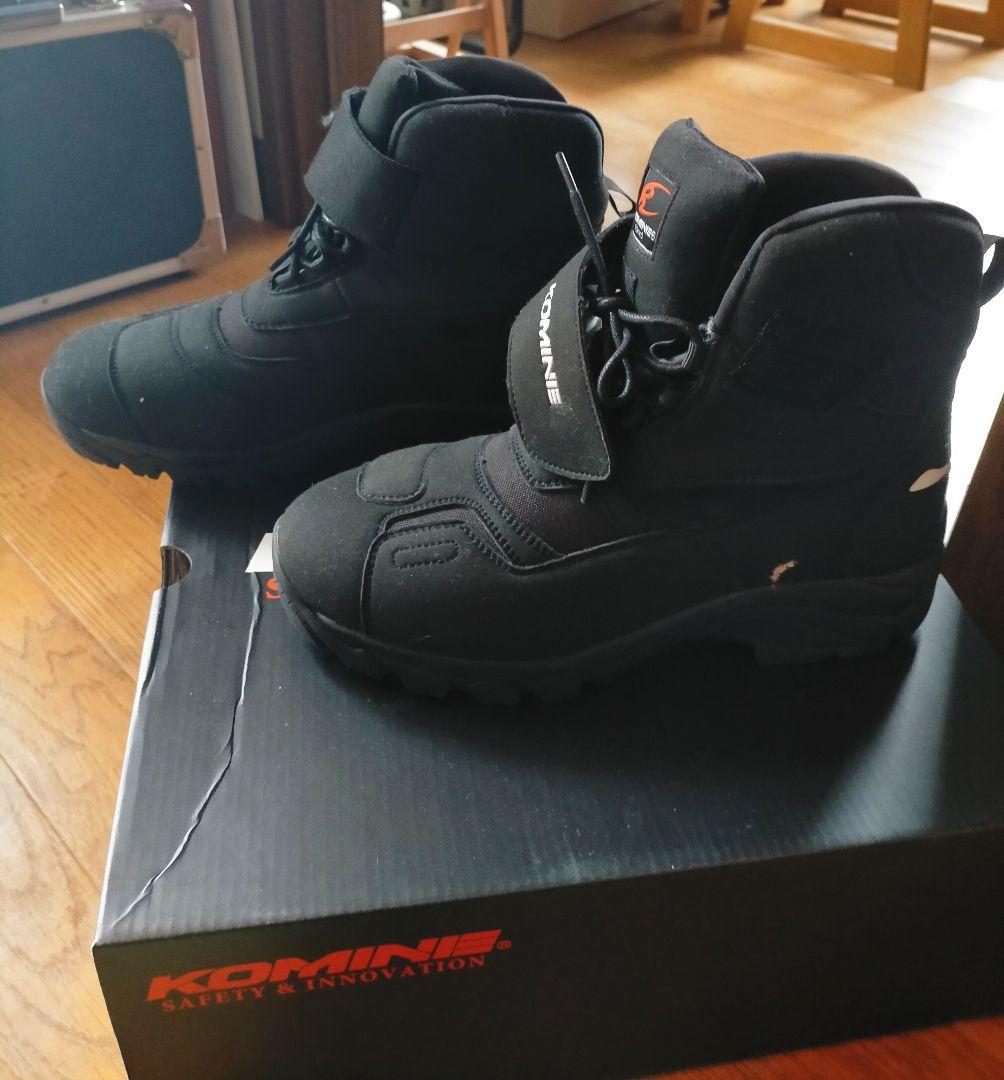 KOMINE バイク用ブーツ 防水 ブラック