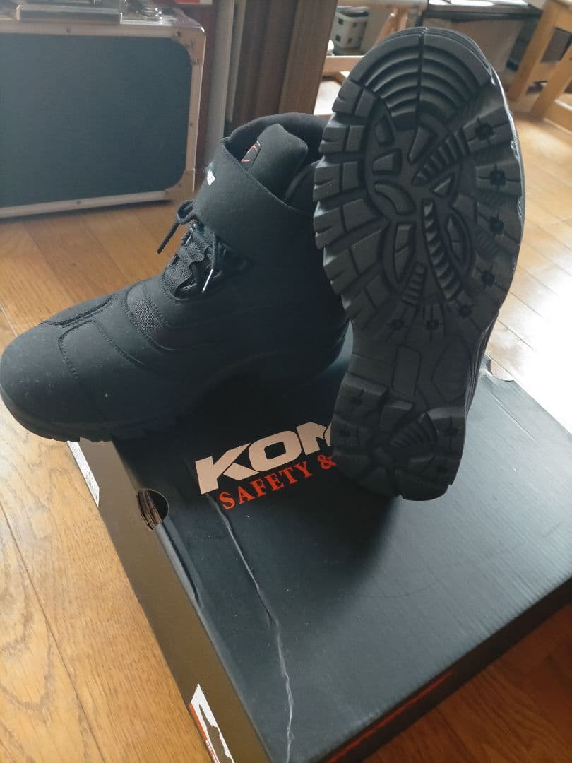 KOMINE バイク用ブーツ 防水 ブラック