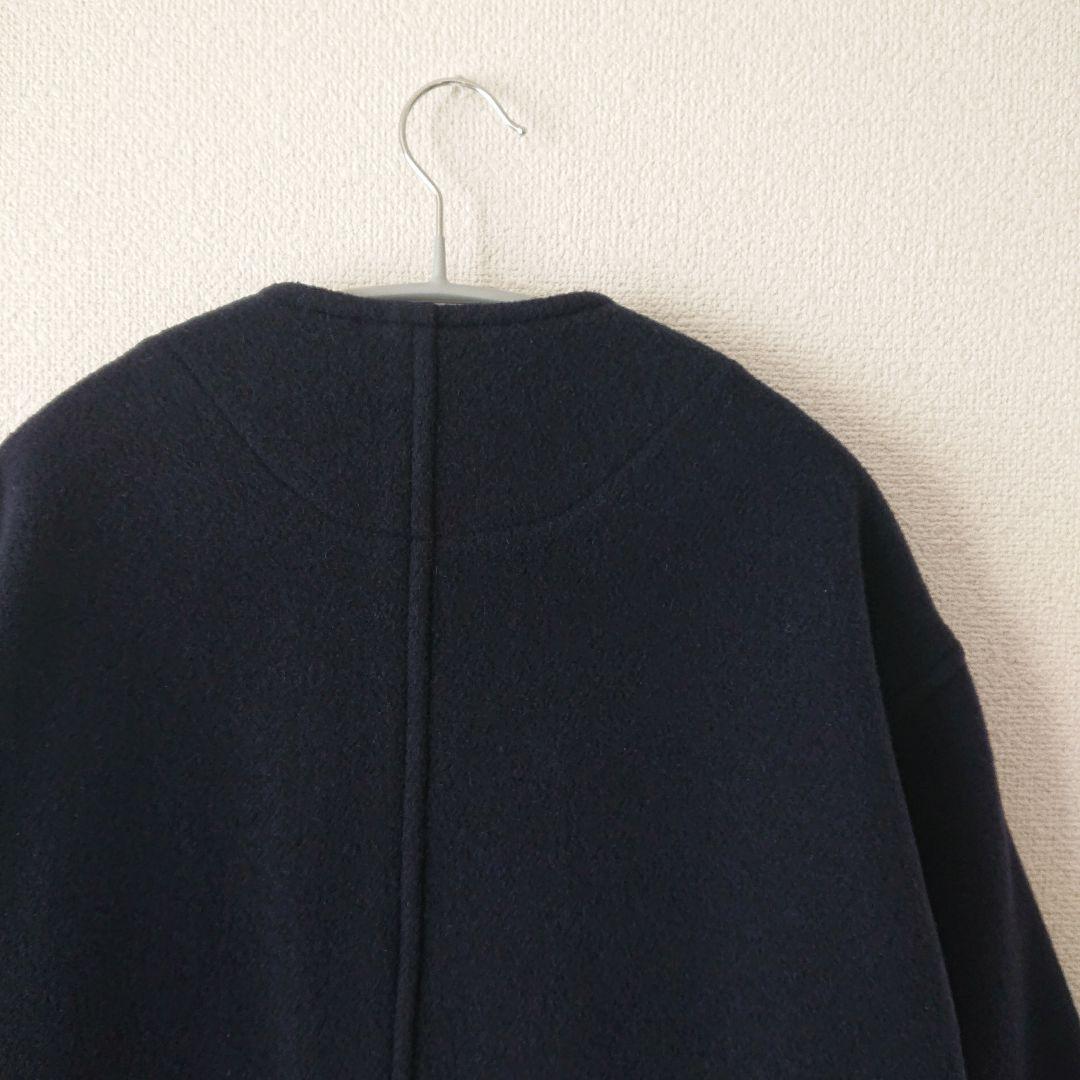 DANTON ダントン ライトパイル ウールモッサ カラーレス コート M