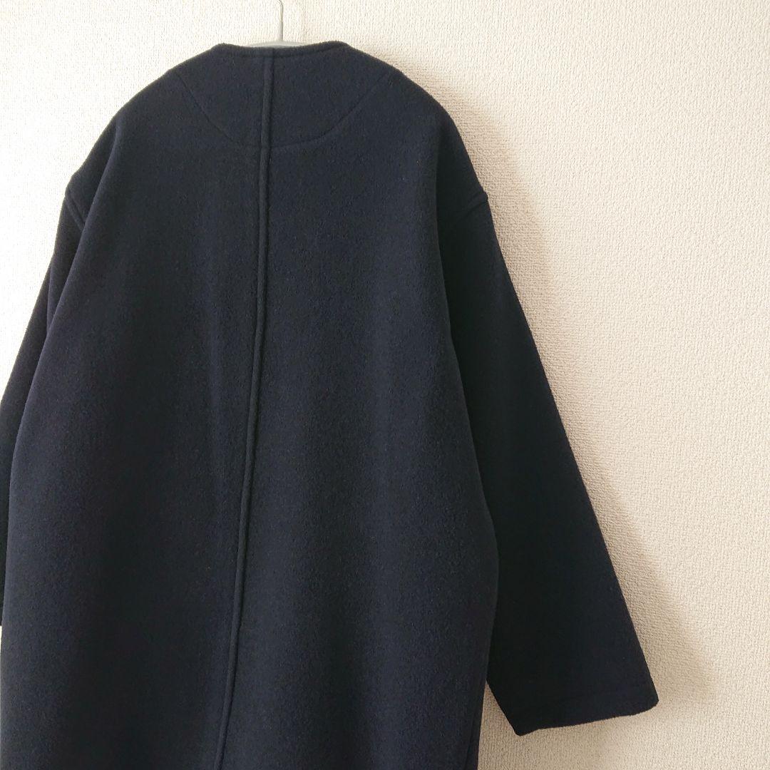 DANTON ダントン ライトパイル ウールモッサ カラーレス コート M