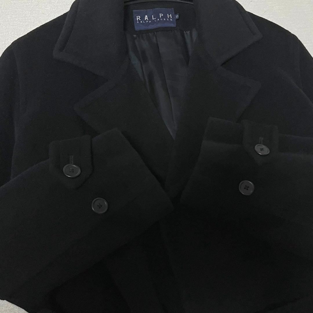 極美品 ラルフローレン ラップ コート ベルト付き アンゴラ混 女優襟 11号