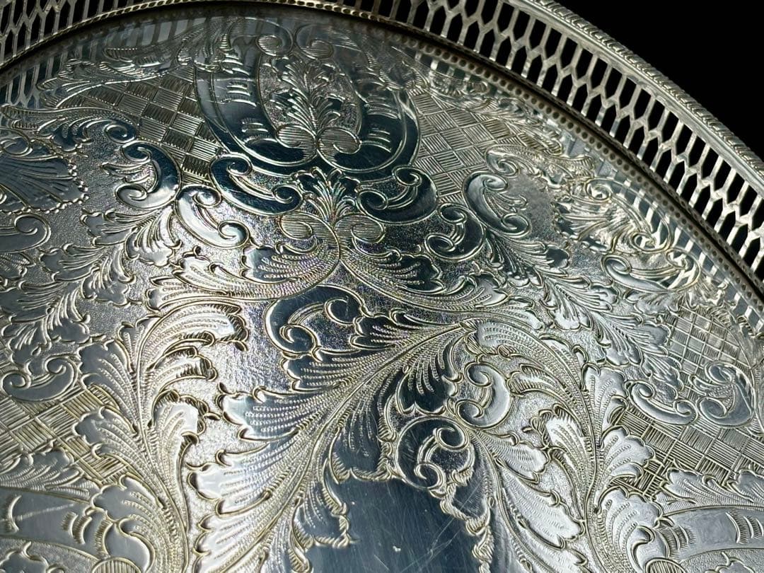 専用　英国アンティーク　Viners of Sheffield 銀メッキトレイ