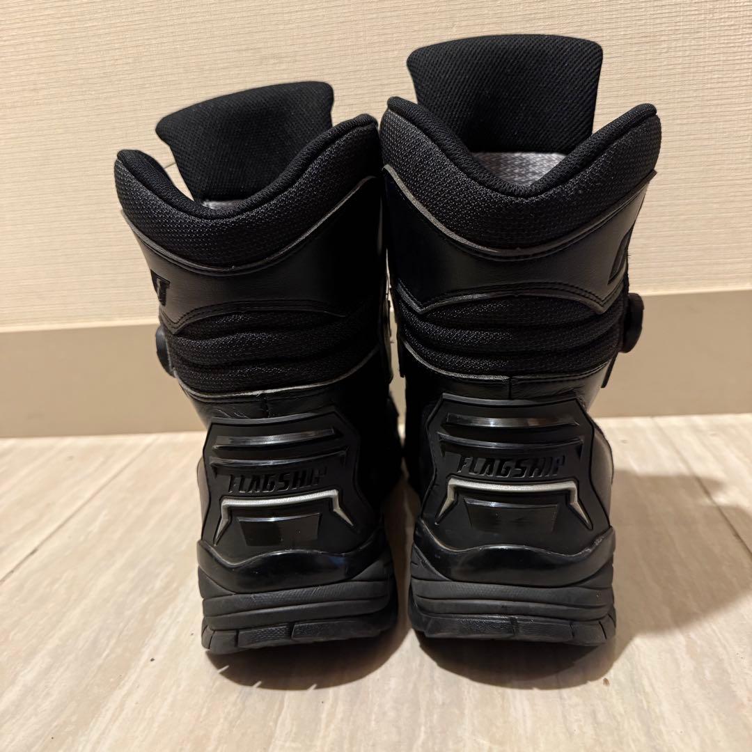 美品　フラッグシップ　ライディングブーツ　BOA 簡単脱着　黒　レザー　28cm