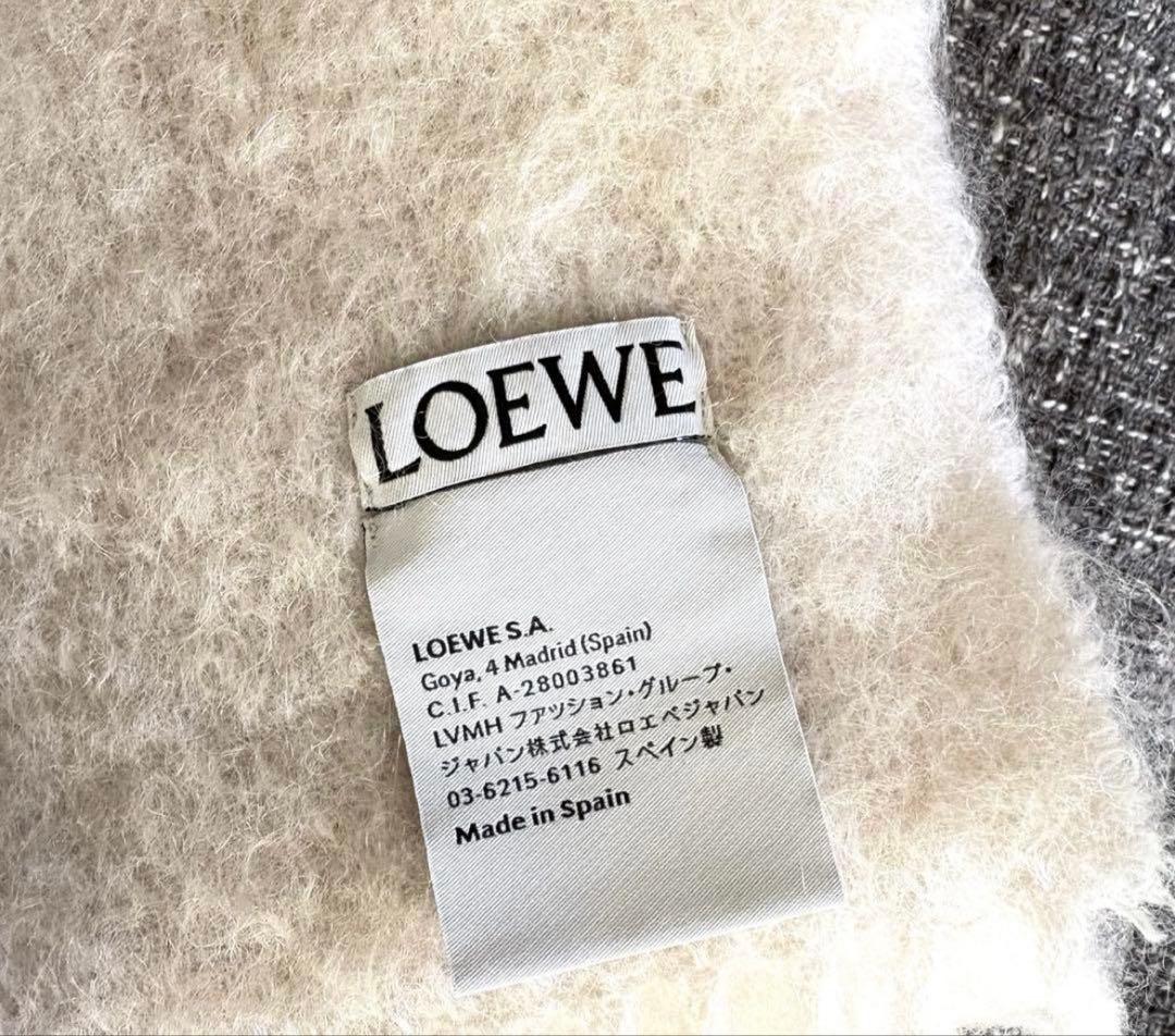 LOEWE ロエベ マフラー モヘア アイボリー