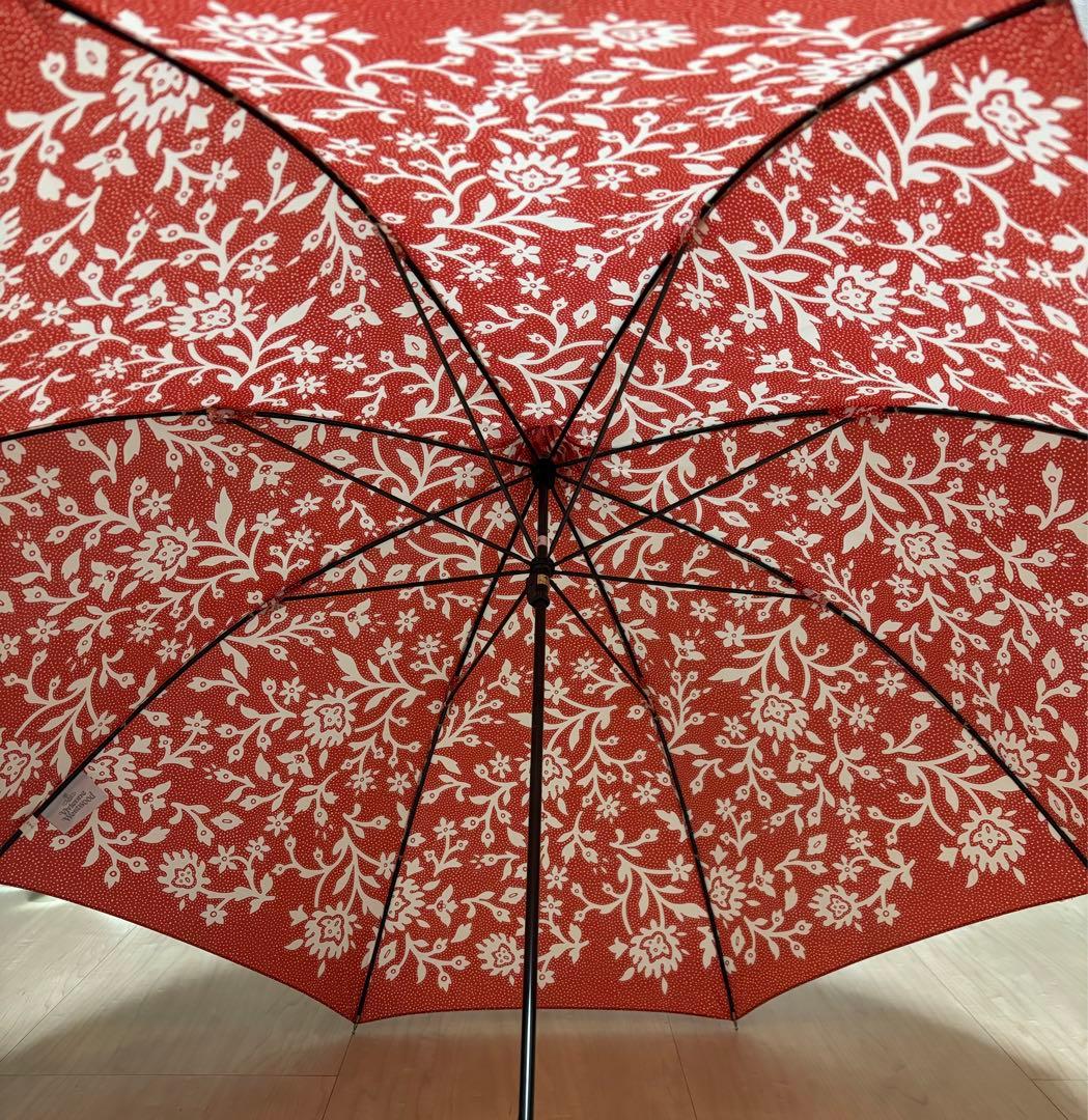 ヴィヴィアンウエストウッド　長傘　アンブレラ　赤　花柄