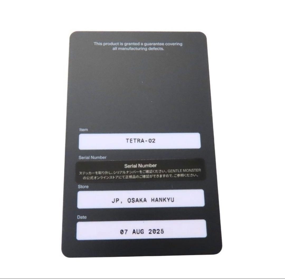 GENTLEMONSTER TETRA02クリアレンズ