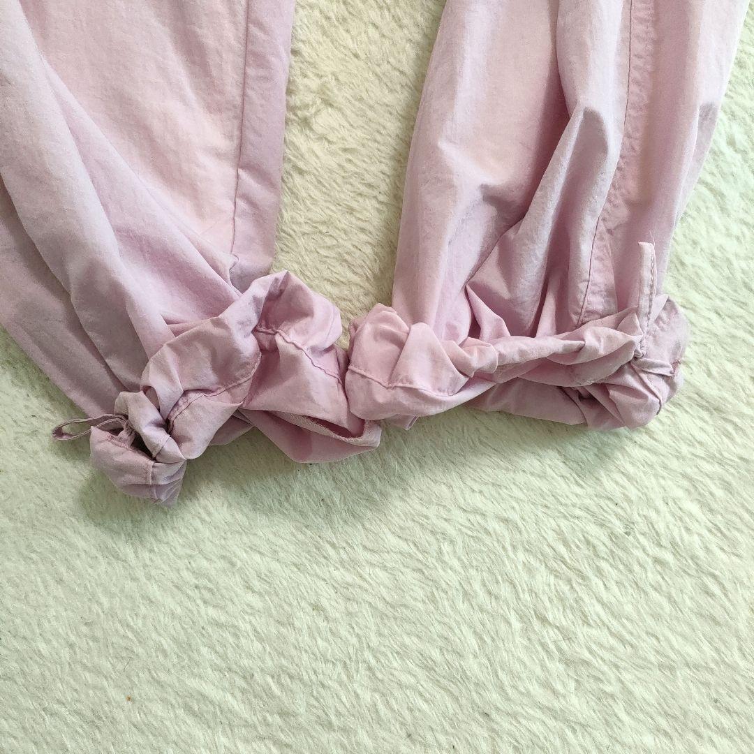 TICCAピンク カーゴパンツ ゴムウエスト サイドポケット付きフリー