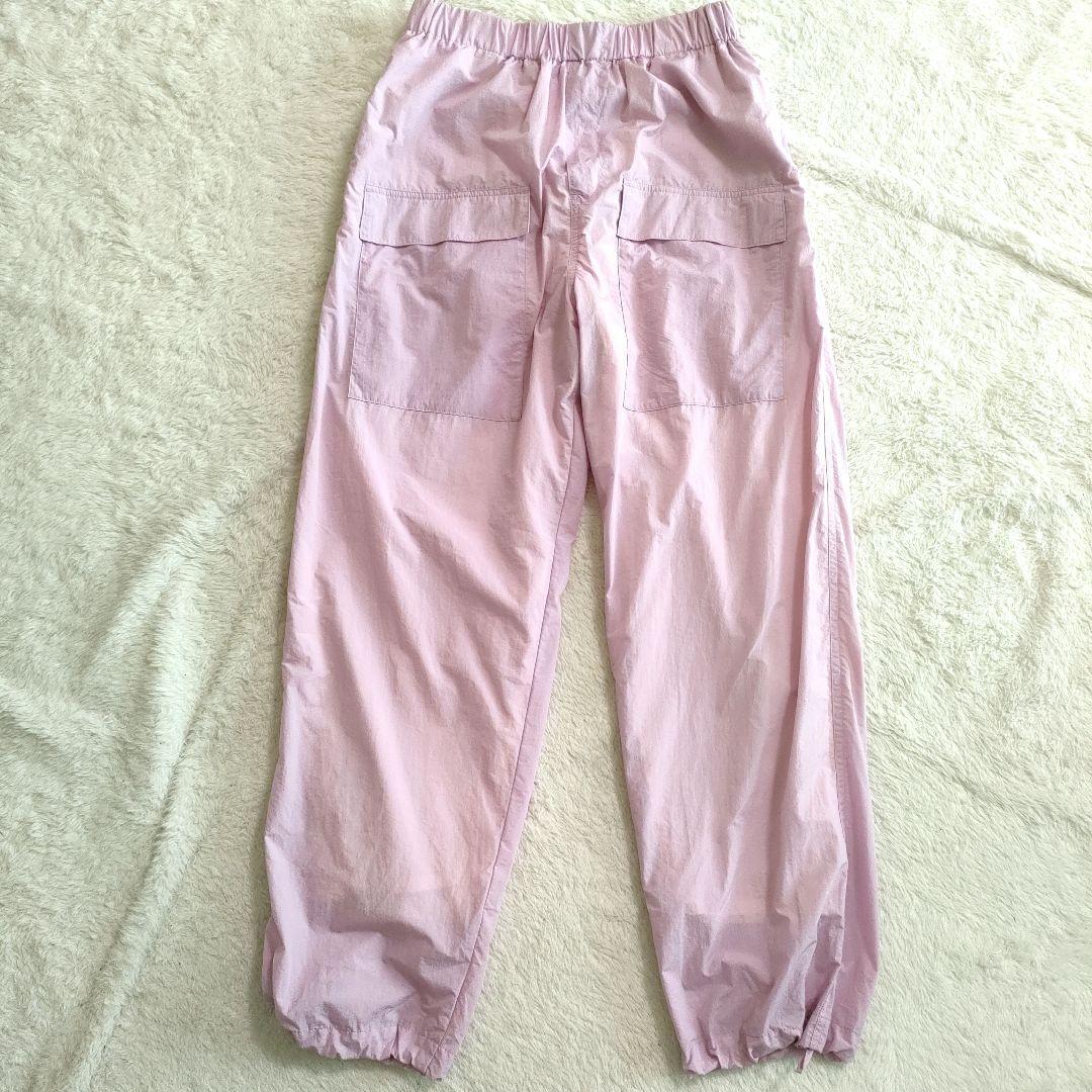 TICCAピンク カーゴパンツ ゴムウエスト サイドポケット付きフリー