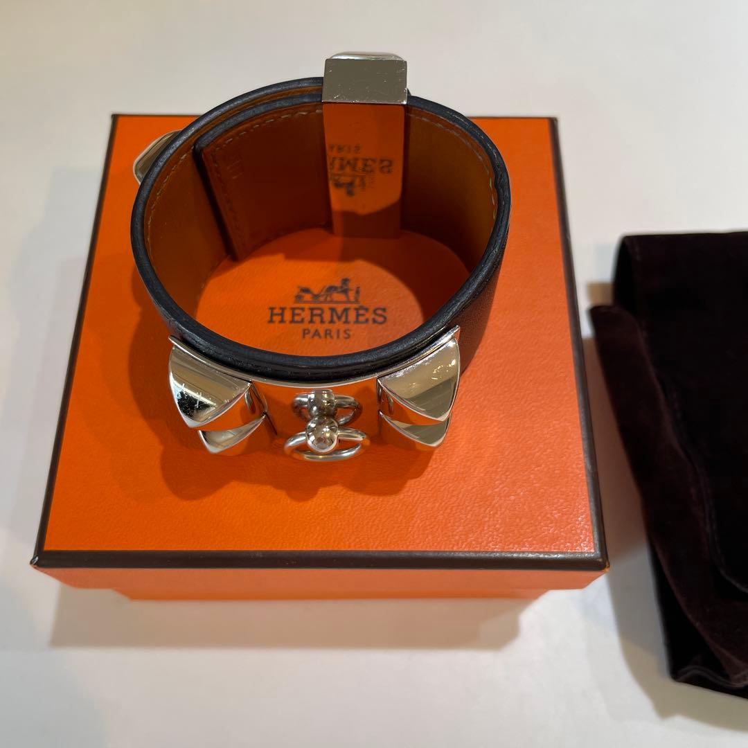 週末限定値下げ‼️エルメス HERMES コリエドシアン ブラック バングル