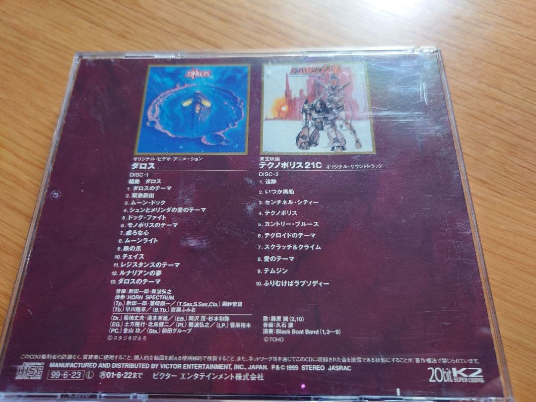 殿堂TWIN　ダロス／テクノポリス21ｃ　 サウンドトラック2枚組 CD