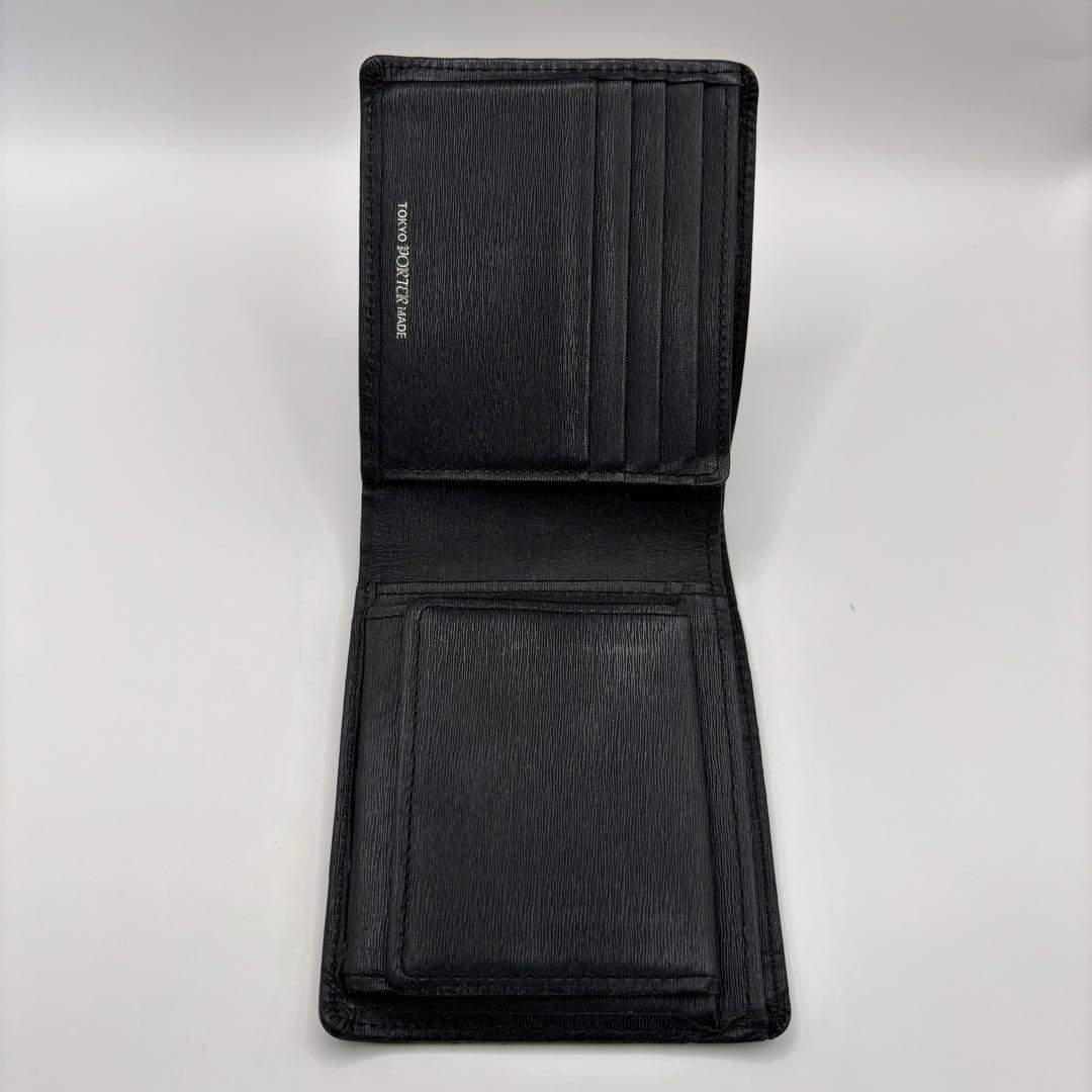 PORTER 二つ折り財布　カレント　ブラック　小銭入れあり　CURRENT