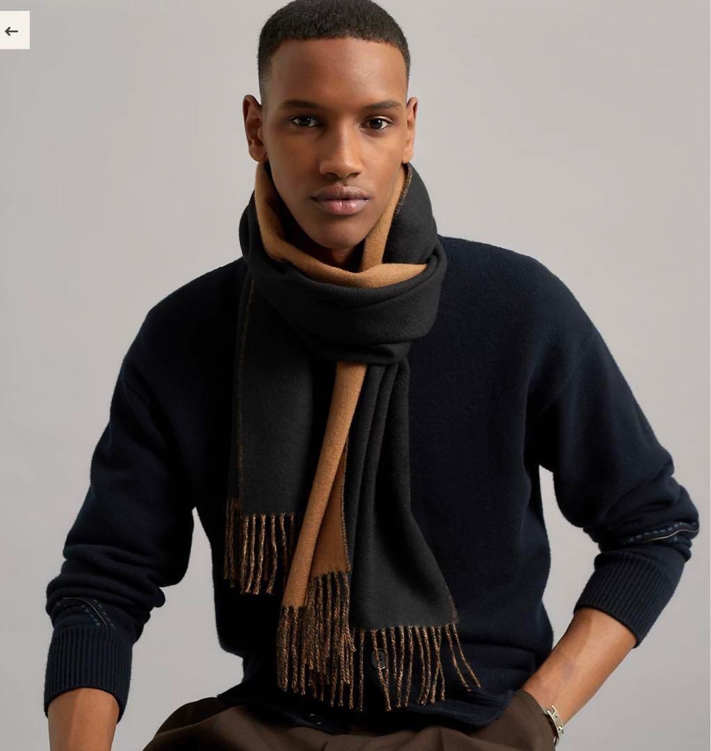 美品　エルメス カシミヤ100% レクトヴェルソ マフラー