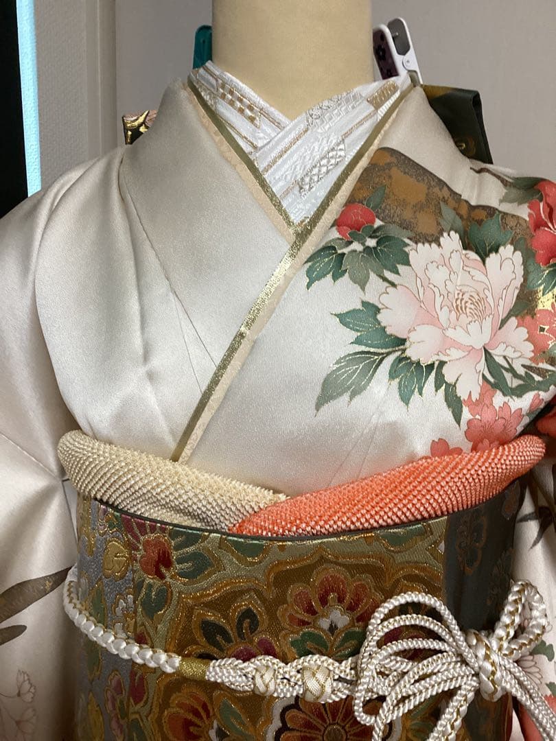 清楚な古典 正絹振袖 ❁⃘*.゜買い足し無しのフルセット 草履バッグ 身丈162