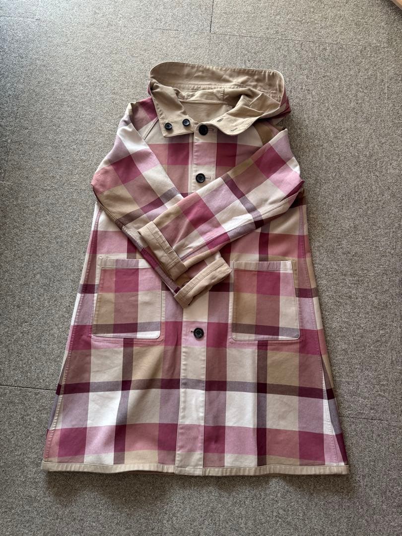 ブルーレーベルクレストブリッジ リバーシブルトレンチコートフード