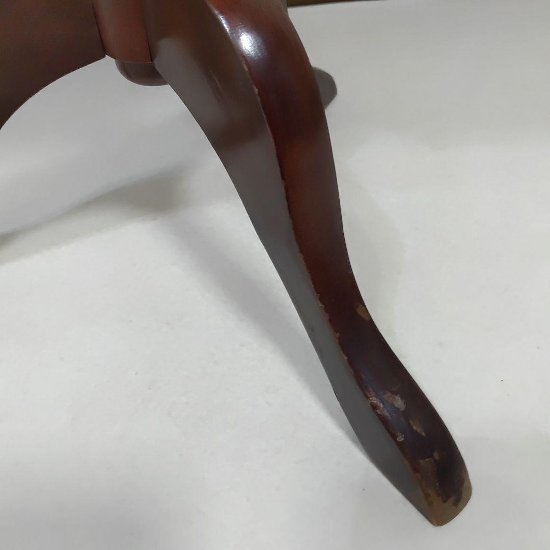 アンティーク 革張り サイドテーブル ワインテーブル