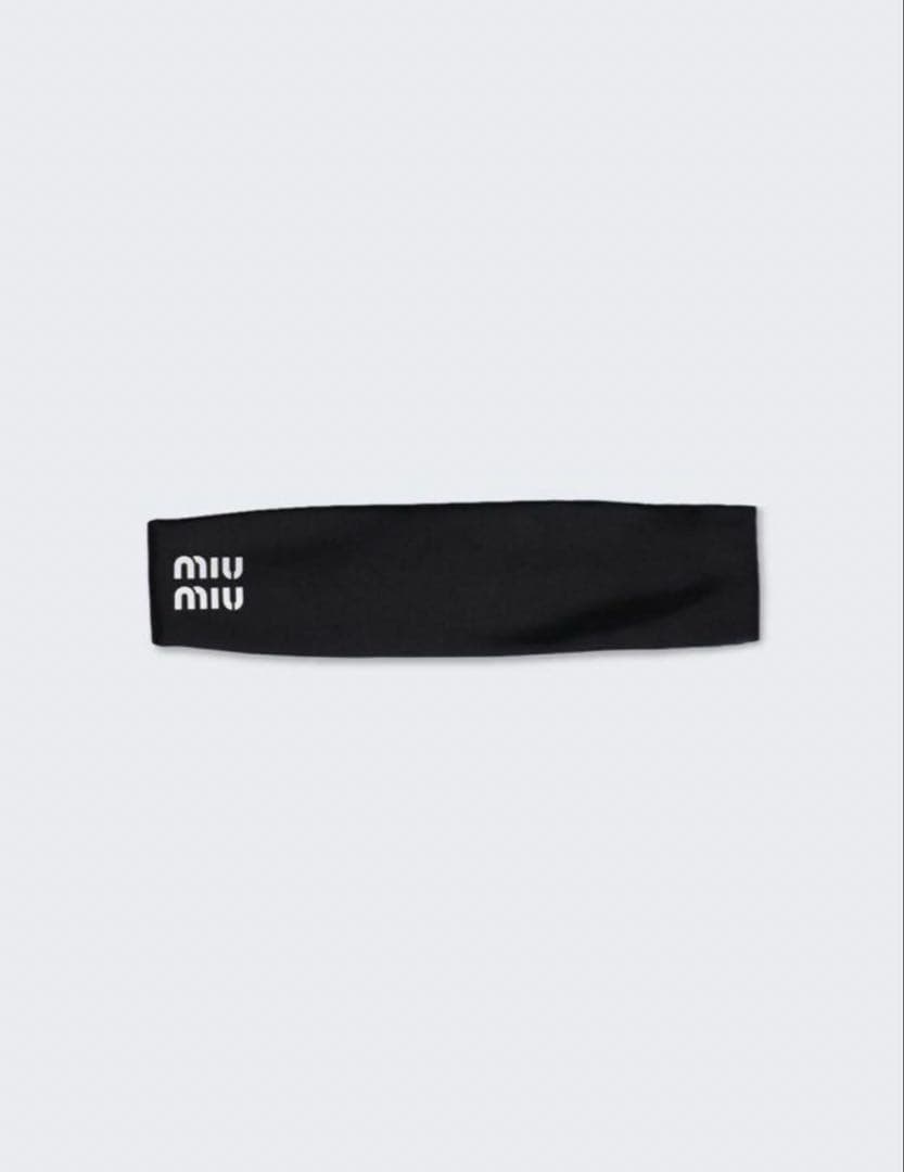 MIU MIU 2024ブラック ヘアバンド　カチューシャ