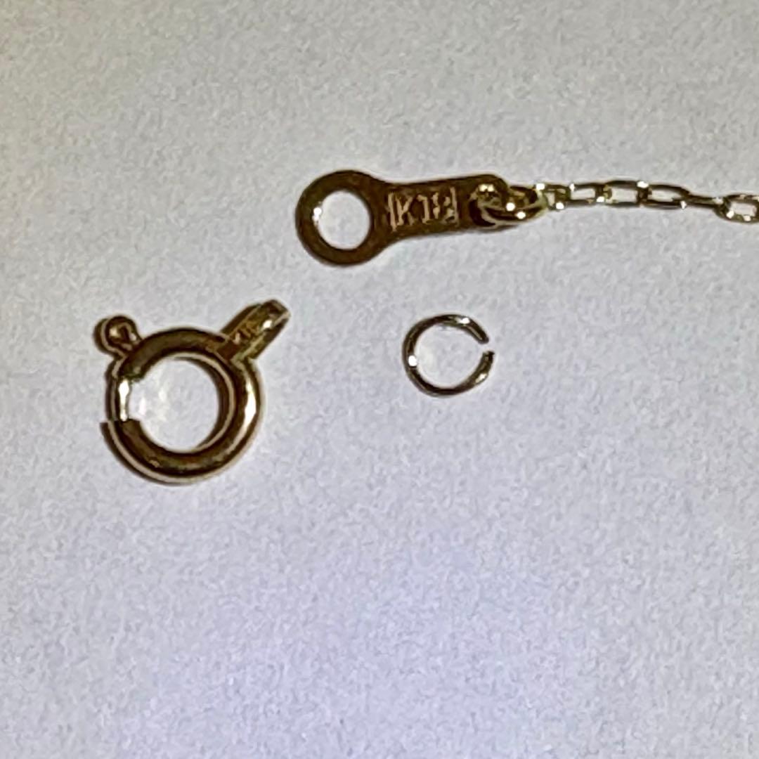 【訳あり】K18 イエローゴールド チェーンネックレス 40cm 0.9g