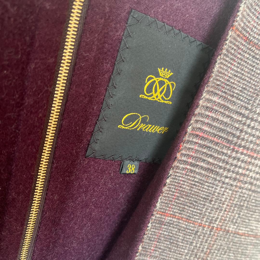 ドゥロワー ノースリーブ Vネック ワンピース 38